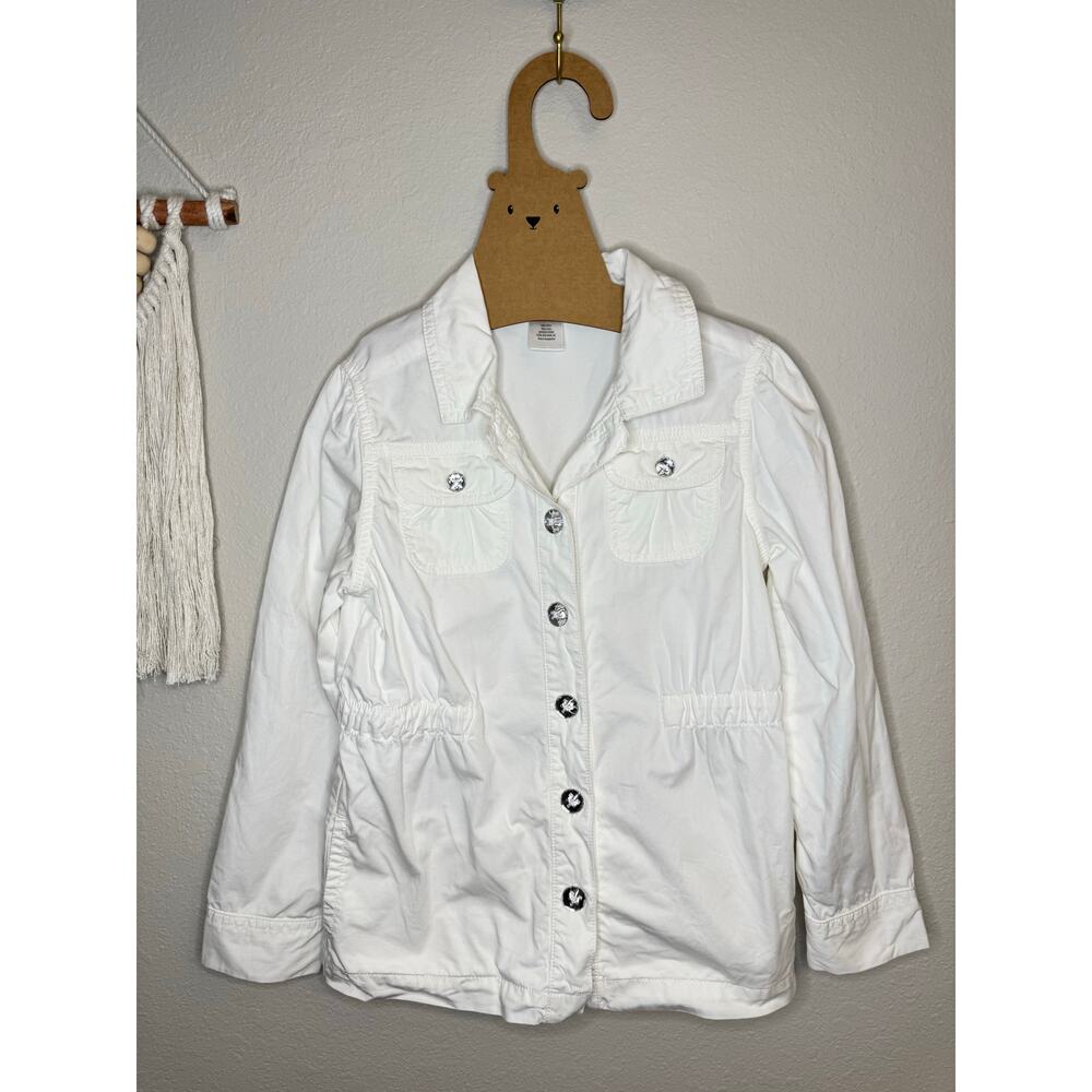 Gymboree Wild for Zebra White Girls Jacket sz M 7-8